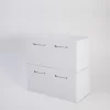 Mueble de televisor simple de carton para home staging, ligero y facil de montar, ideal para decoracion de pisos en venta