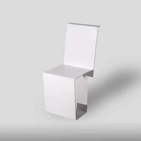 Silla de salon de carton para home staging, ligera y resistente, ideal para decoracion de pisos en venta