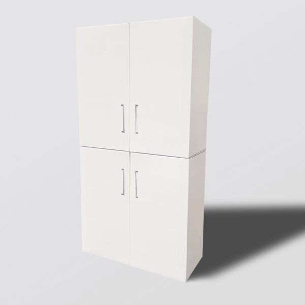 Armario de cuatro módulos para dormitorio en cartón para Home Staging